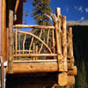 log home deck